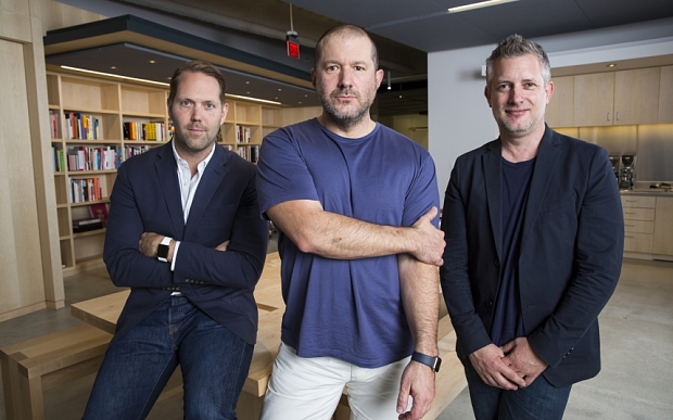 Alan Dye, Jony Ive and Richard Howe. Picture courtesy of the Daily Telegraph